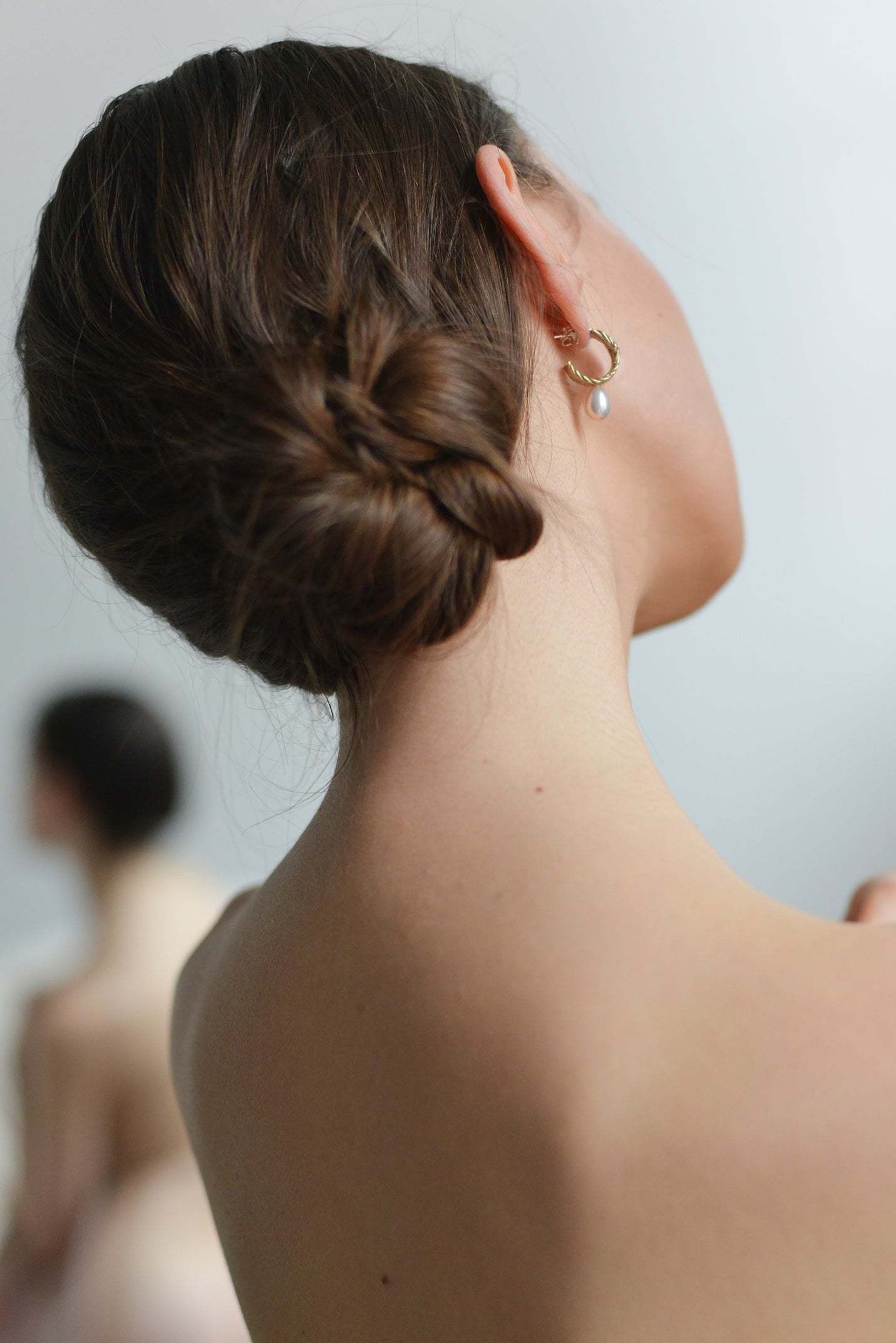 Braided Pearl Hoops