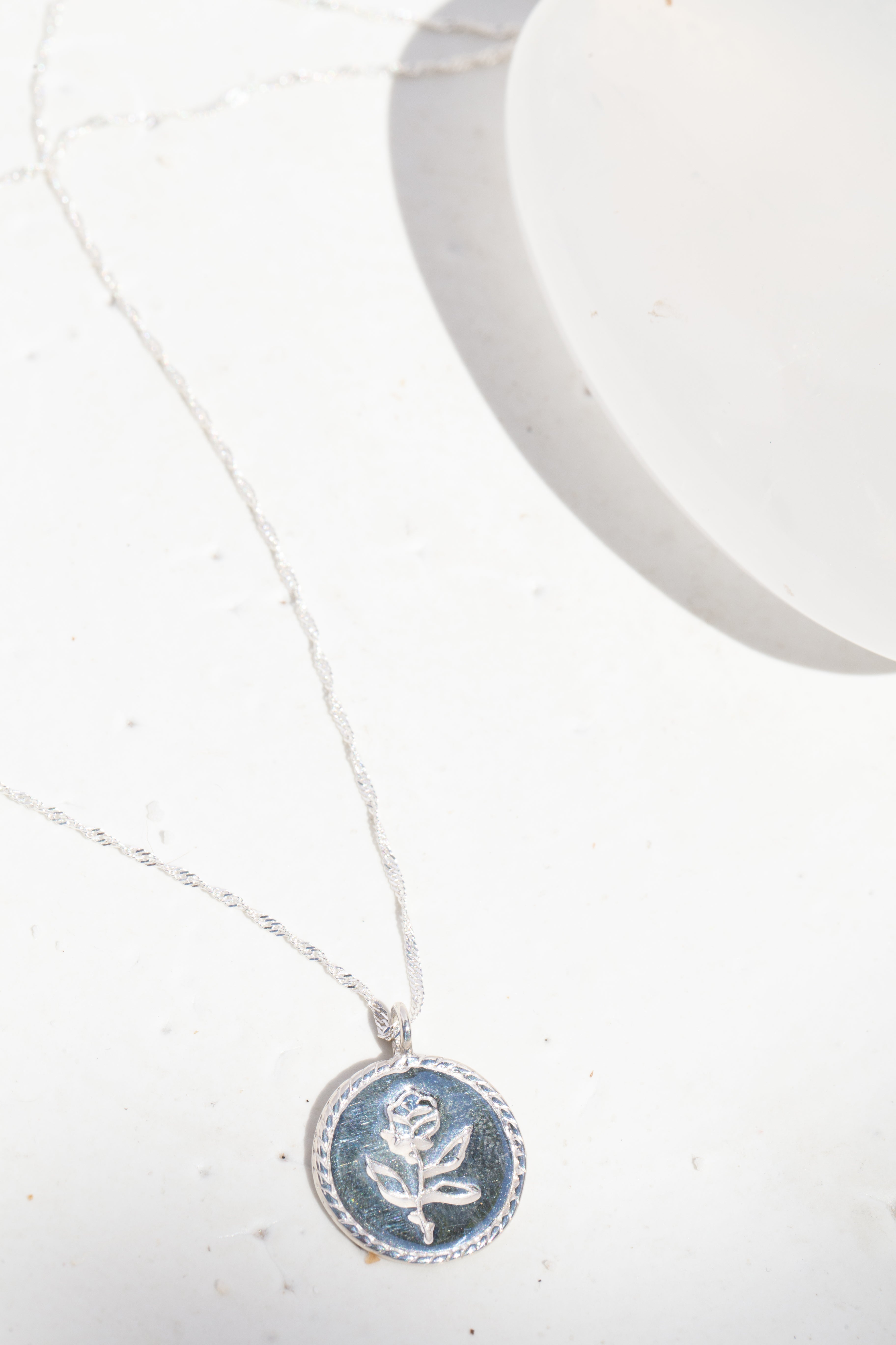 Rose Coin Necklace